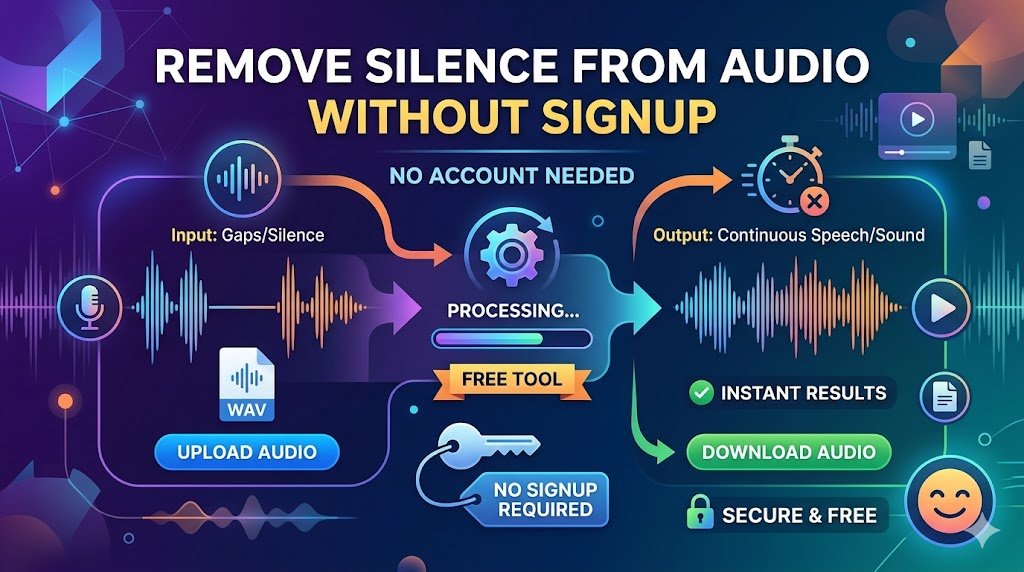 Remove Silence from Audio Without Signup: No Account, No Registration, Just Results